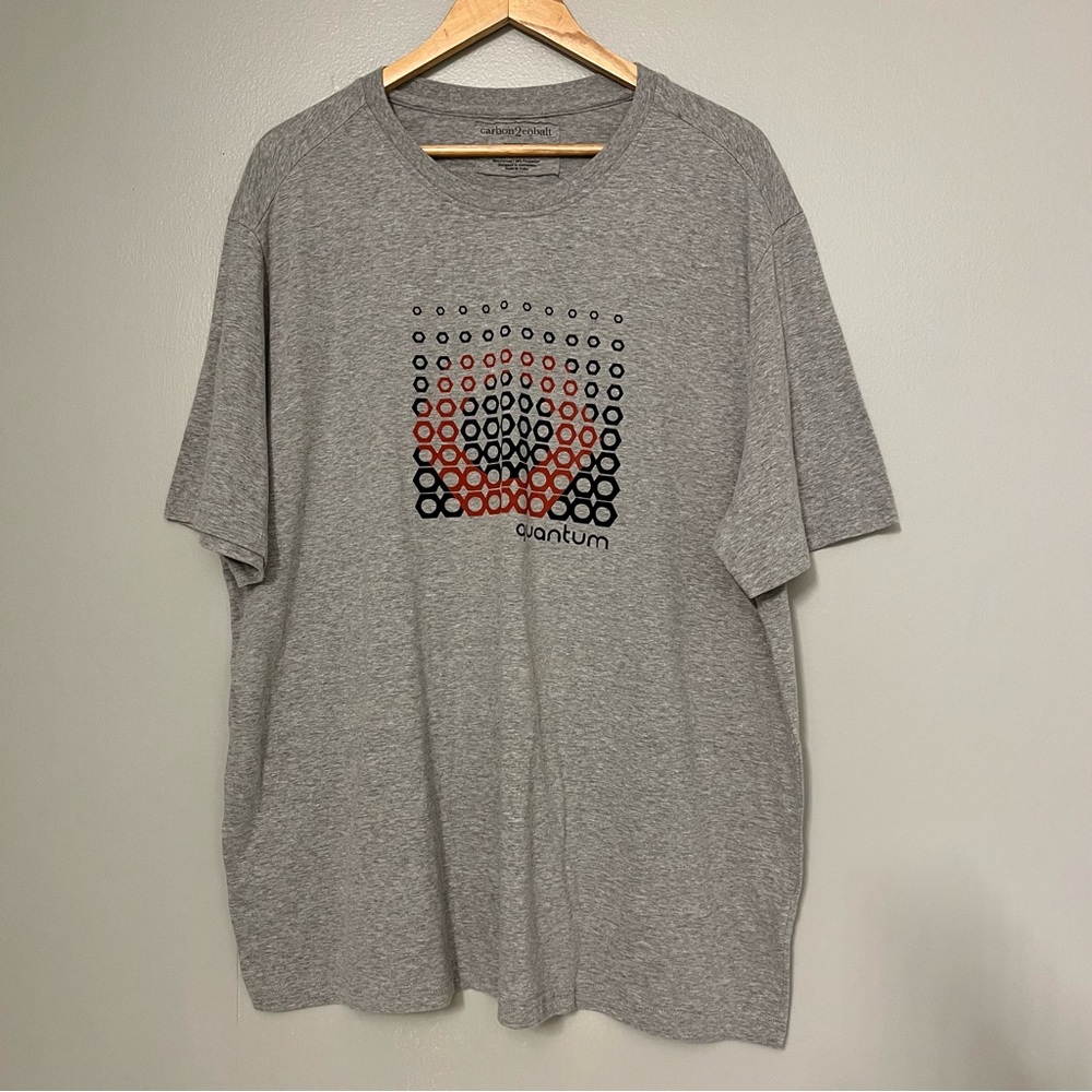 Carbon 2 Cobalt Mens Gray Cotton Crewneck Short Sleeve Quantum T-shirt XXL